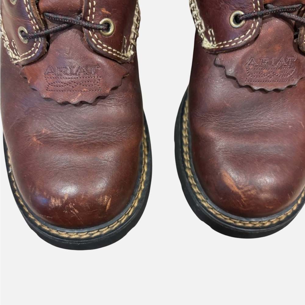 ARIAT Canyon Western Ranch Boots 7.5B Chestnut Brown Work Boot 17728 Cowgirl - Picture 5 of 10